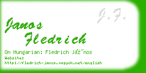 janos fledrich business card